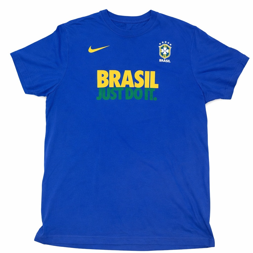 Nike Brasil “Just Do It.” Brazil National Team Tee crest Men’s Slim XL World Cup - Picture 2 of 10